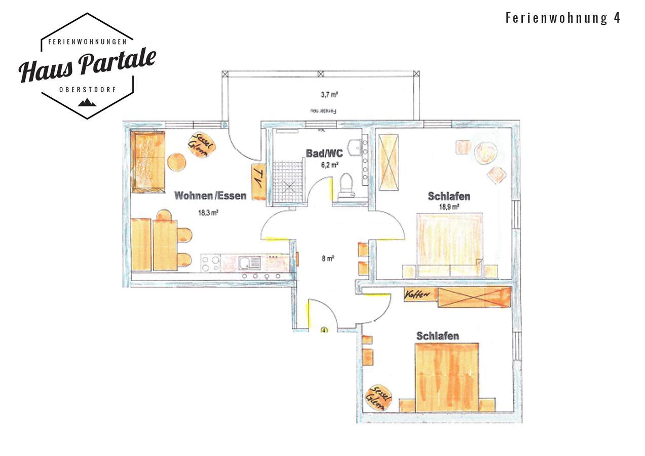 Appartement Haus Partale à Oberstdorf Extérieur photo